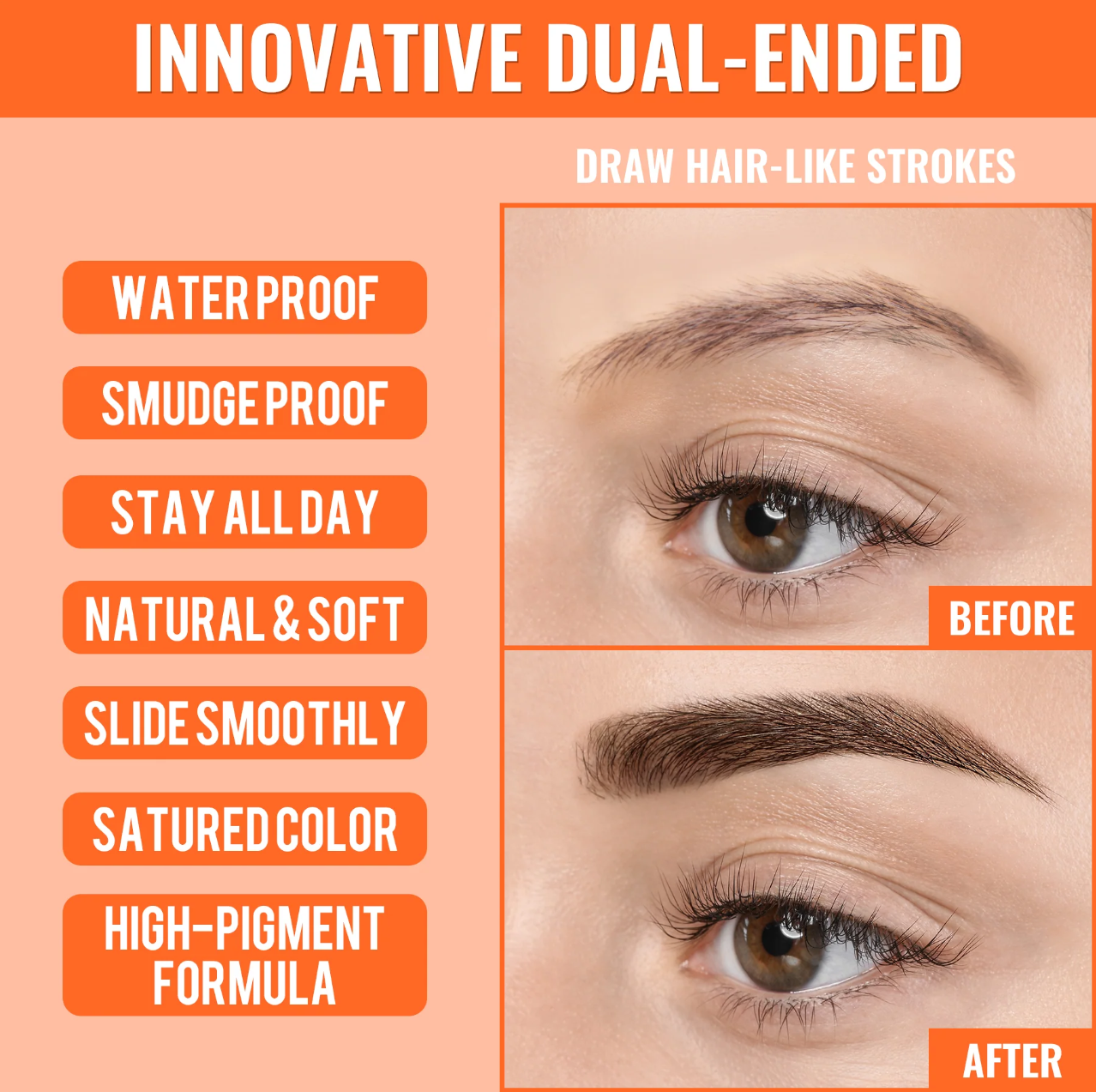 ✏️LOVILDS™ 2-in-1 Microblading Eyebrow Pen with Square Brush