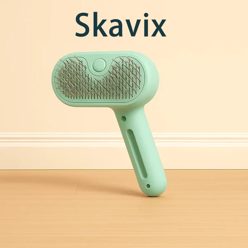Skavix™ 3-in-1 Pet Steam Brush for Dogs, Cats  - Rechargeable Deshedding Comb with Stainless Steel Bristles