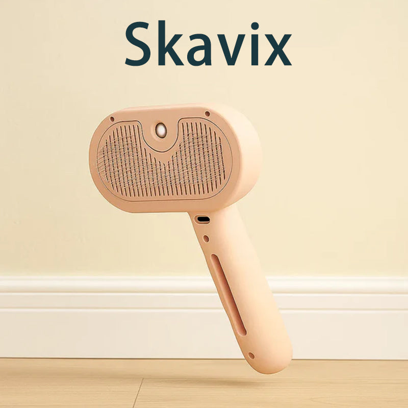 Skavix™ 3-in-1 Pet Steam Brush for Dogs, Cats  - Rechargeable Deshedding Comb with Stainless Steel Bristles