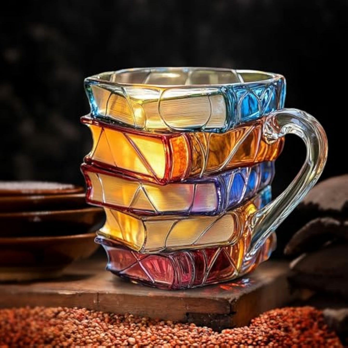 Painted Book Mug, Novelty 3d Painted Books Coffee